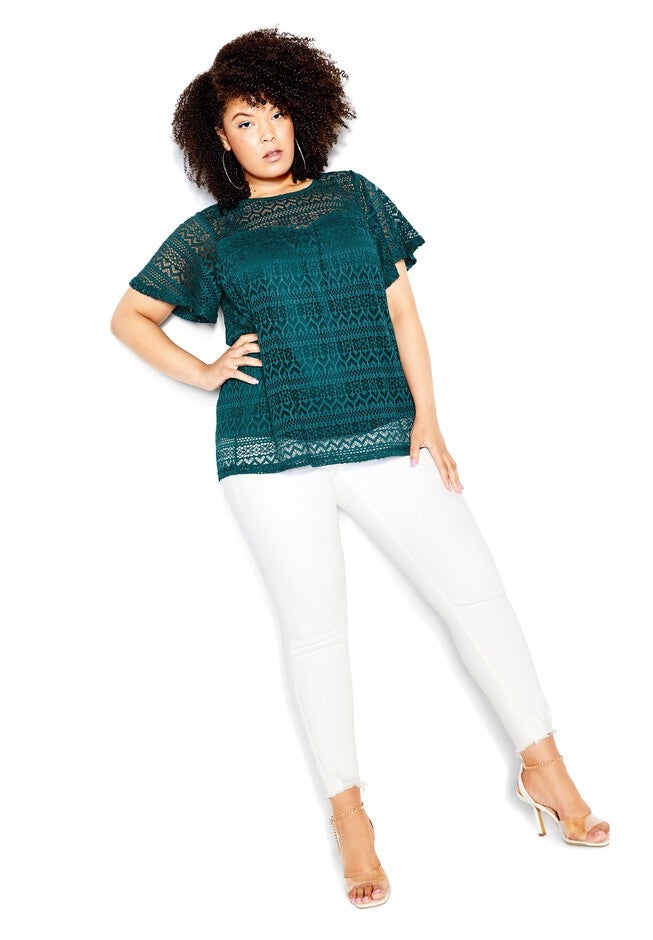 Serenity Top - teal, GREEN, alternate image number null
