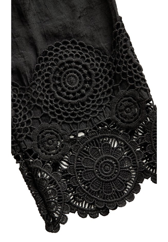 Sylvie Crochet Top, BLACK, alternate image number null
