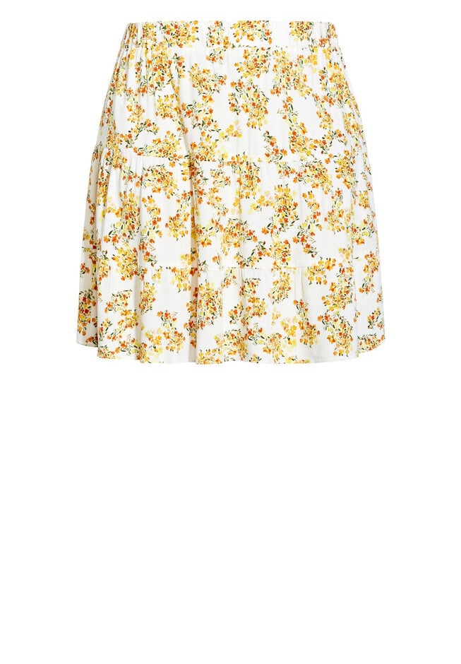 Sorrento Floral Skirt - black, WHITE, alternate image number null