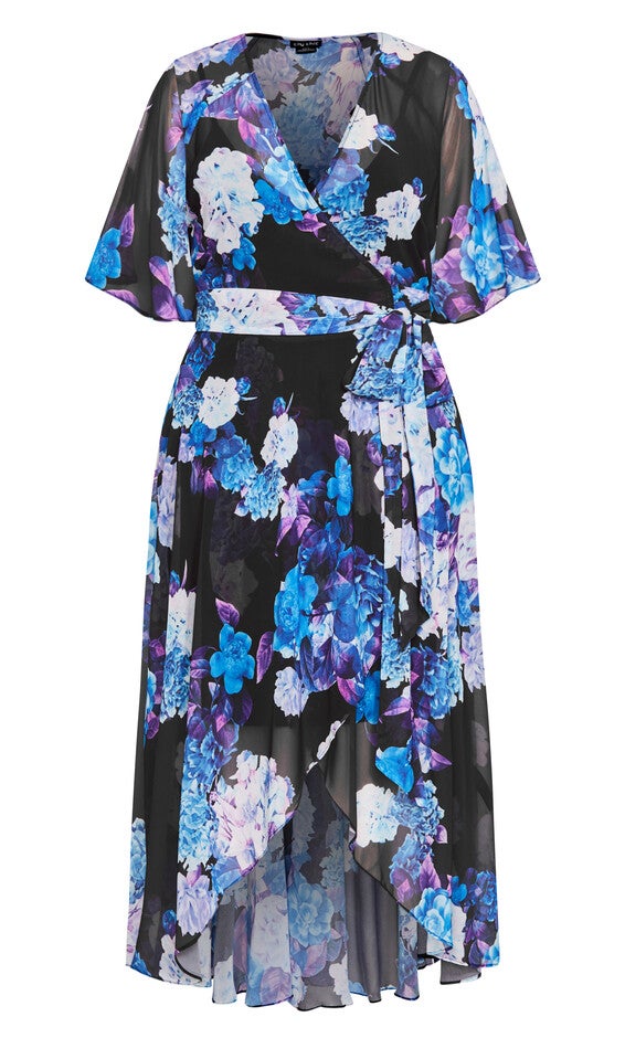 Enthrall Me Print Maxi Dress - black, BLACK, alternate image number 4