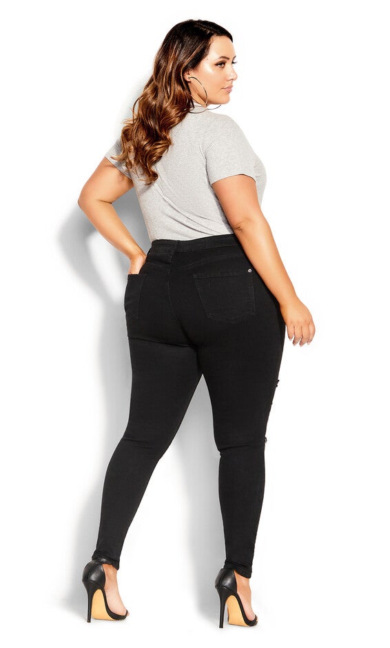 Rock N Roll Skinny Jean - black, BLACK, alternate image number 3