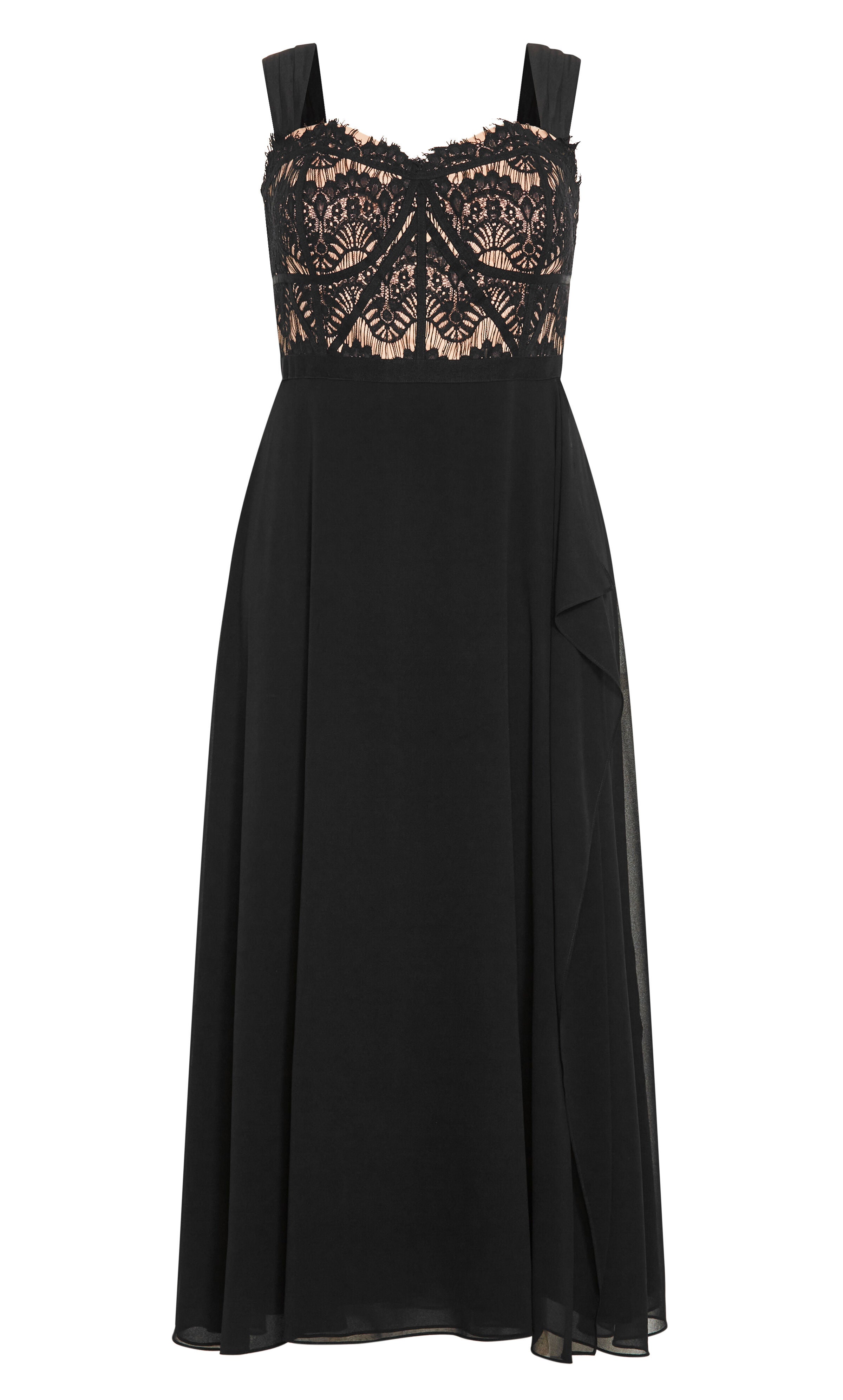 Sweet Evie Maxi Dress, BLACK, alternate image number 3