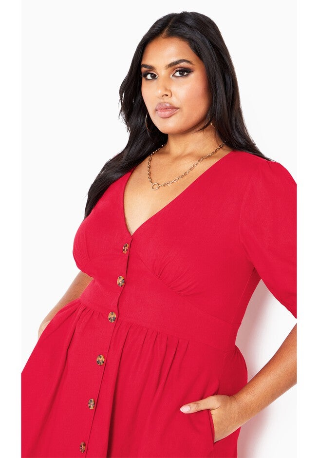 DRESS SUNSET STROLL, RED, on-hover image number 1