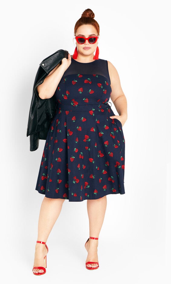 Molly Dress - navy, NAVY, alternate image number null