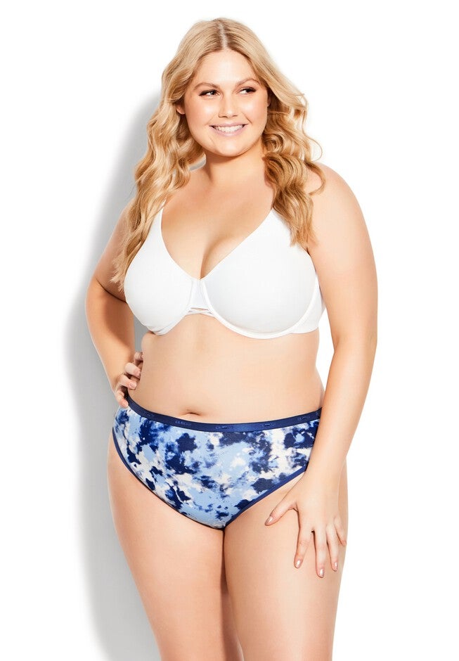 Cotton Print Thong, NAVY, hi-res image number null