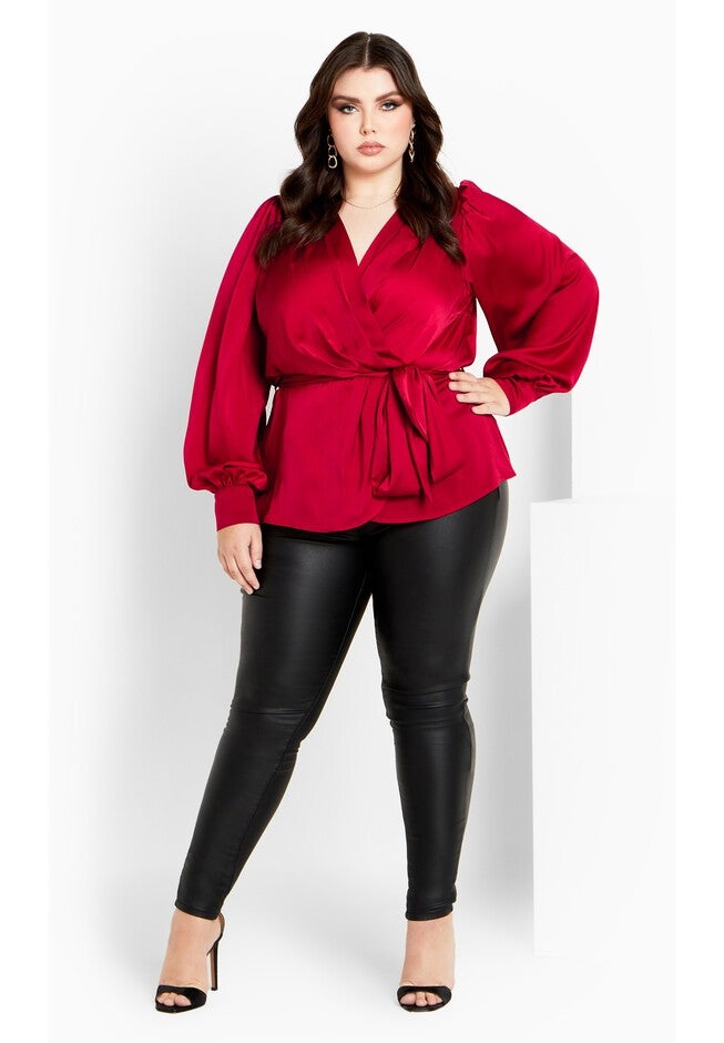 Opulent Top - cherry, RED, on-hover image number 1