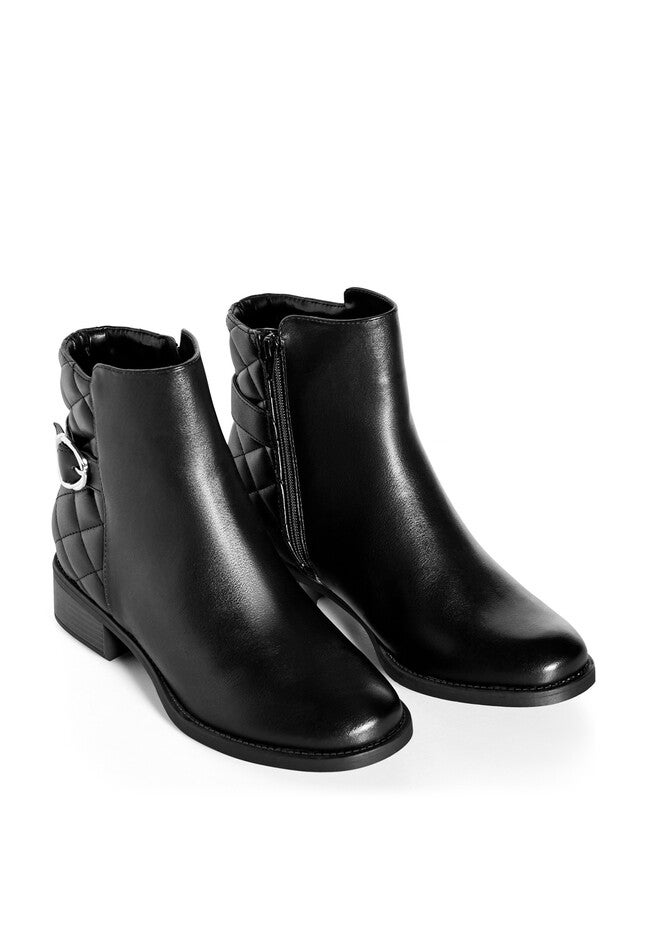 Kylee Quilted Ankle Boot, BLACK, alternate image number 6