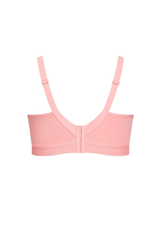 Wire Free Soft Cup Bra - melon, PINK, alternate image number null