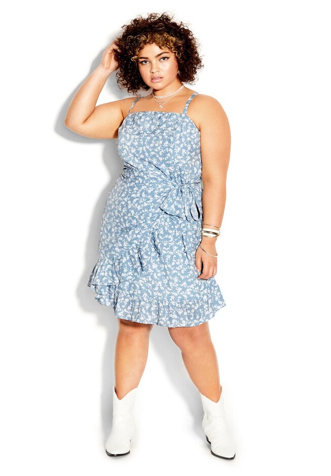 Floating Daisy Dress - powder blue, BLUE, alternate image number 5