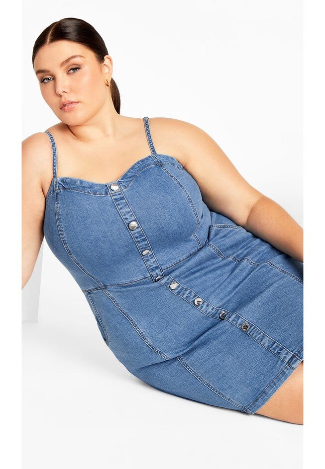 Ashlynn Dress - light wash, BLUE, hi-res image number 0