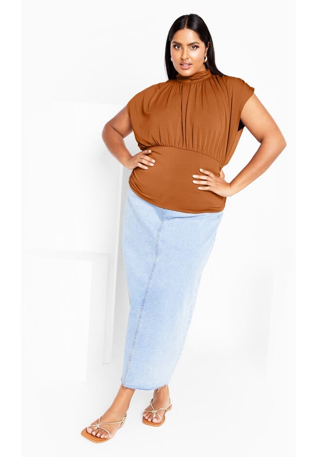 Kay Top - gingerbread, BROWN, alternate image number 2