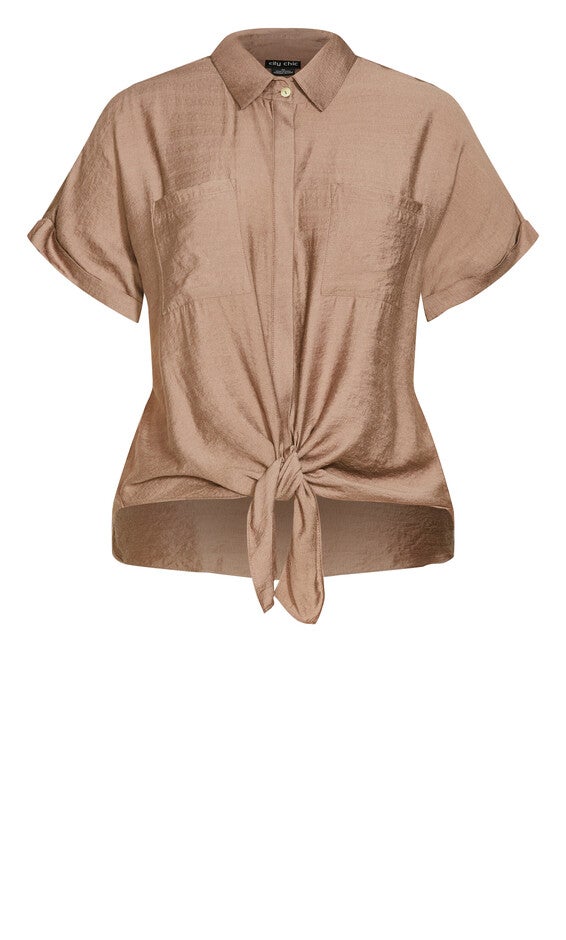 Relaxed Summer Shirt - mocha, BROWN, alternate image number 4