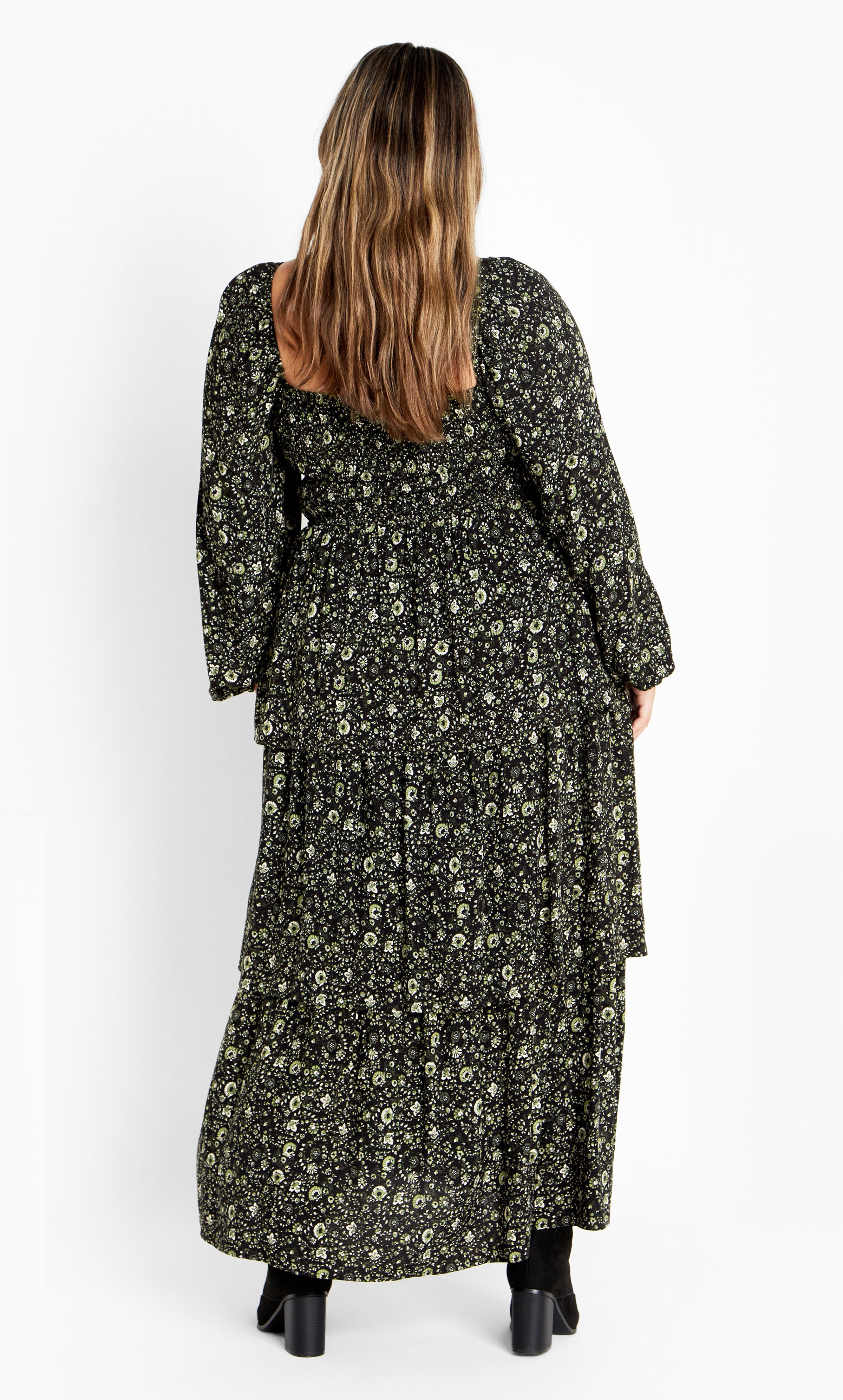 Dahlia Tiered Maxi Dress - olive | Avenue