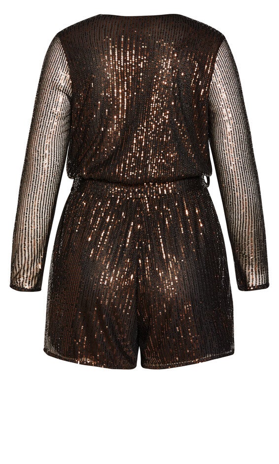 Sequin Playsuit - bronze, BROWN, alternate image number 5