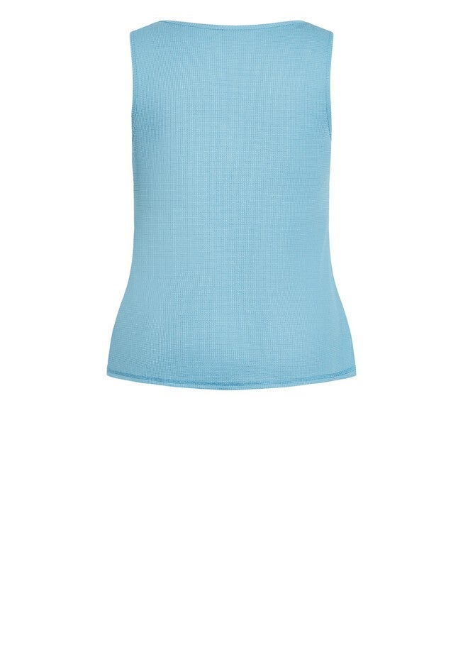 Waffle Sleep Tank - light teal, BLUE, alternate image number null