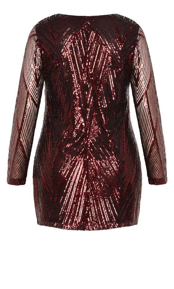 Micah Sequin Dress - ruby, RUBY, alternate image number null