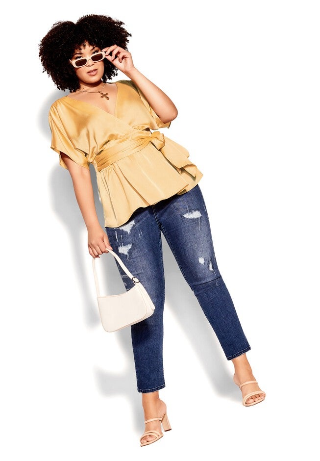 Tangled Top - soft gold, YELLOW, on-hover image number null