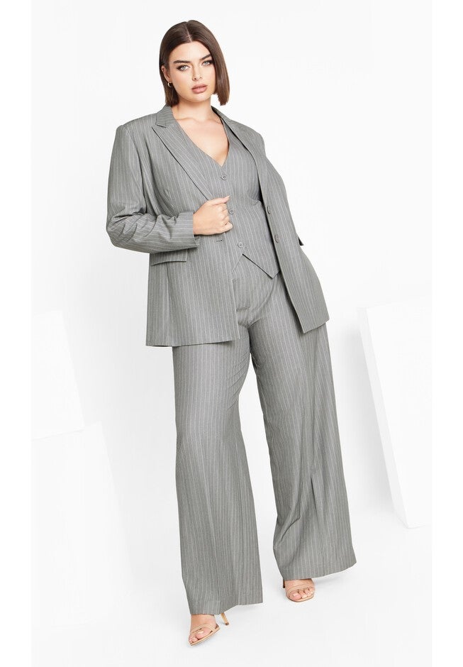Jazmin Pinstripe Pant - silver, GREY, on-hover image number null