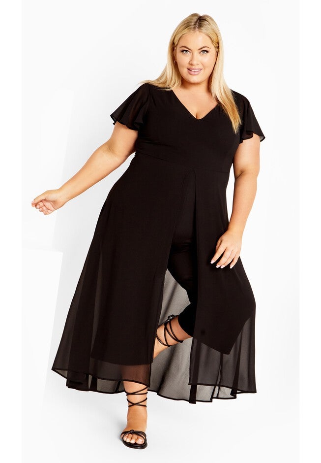 Glam Jumpsuit, BLACK, alternate image number 4