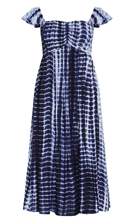 Tiarne Tie Dye Maxi Dress - blue tie dye, BLUE TIE DYE, alternate image number null