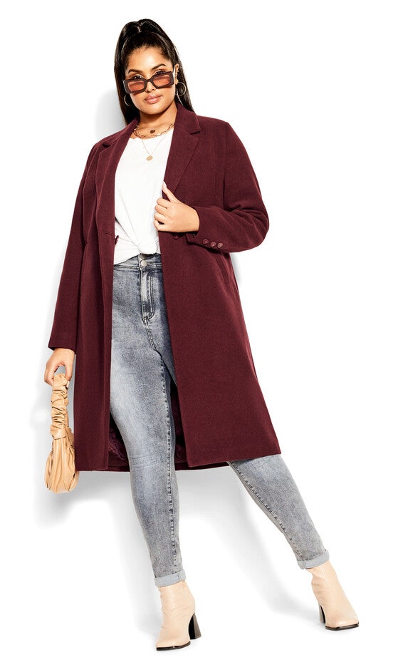 Effortless Chic Coat - oxblood, RED, hi-res image number 0