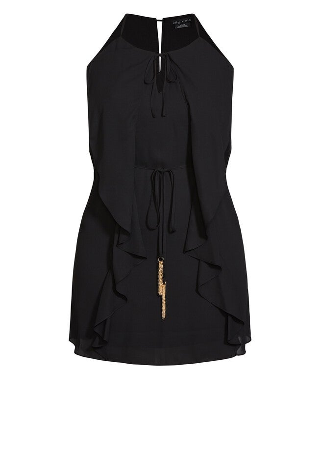 Waterfall Tunic - black, BLACK, alternate image number null