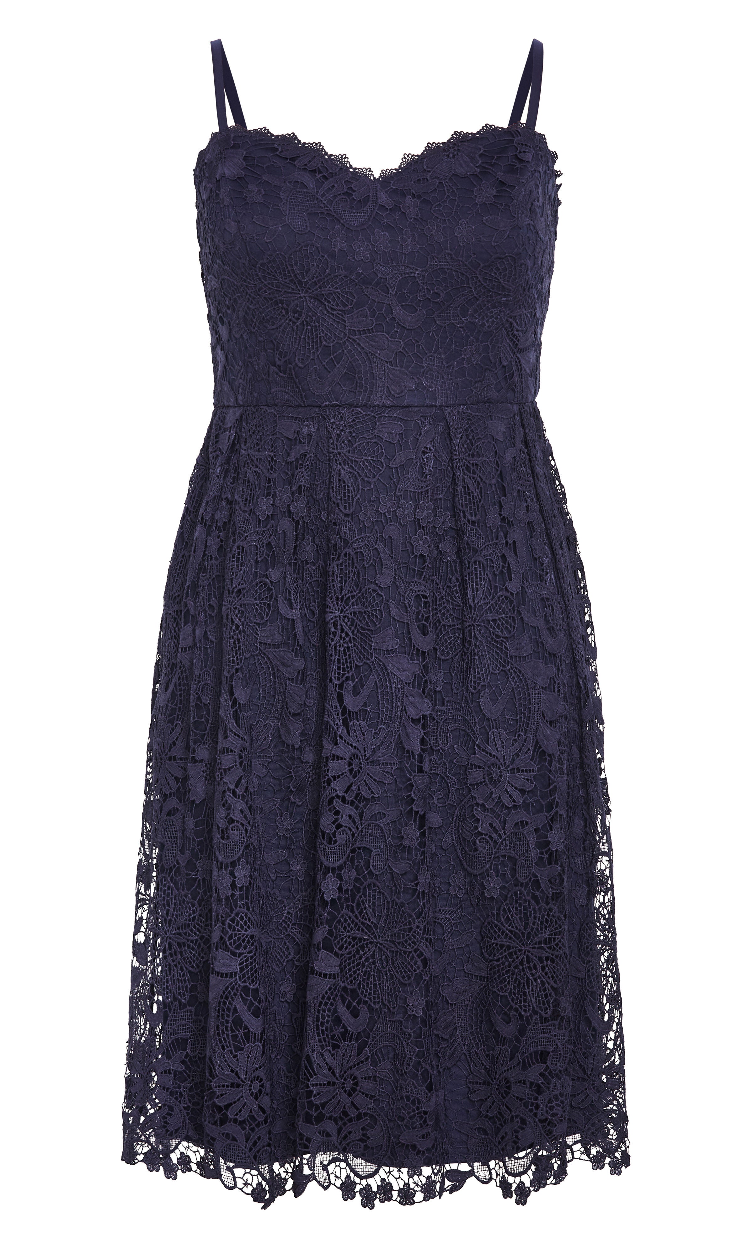Scarlet Lace Dress - navy, BLUE, alternate image number 3