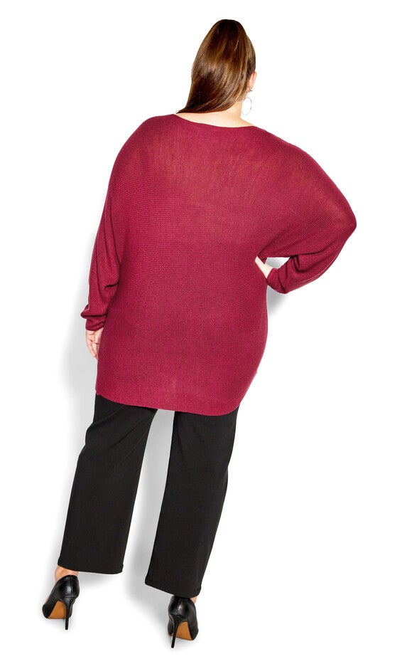 Romance Sweater - sangria, RED, alternate image number 3