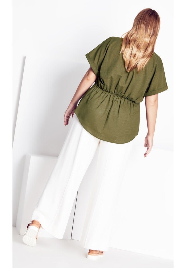 Twisted Detail Shirt - khaki, BROWN, alternate image number null
