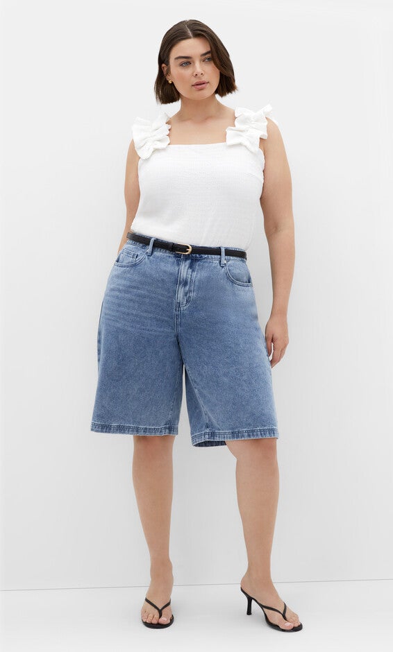 Aria Frill Top - white, WHITE, alternate image number 2