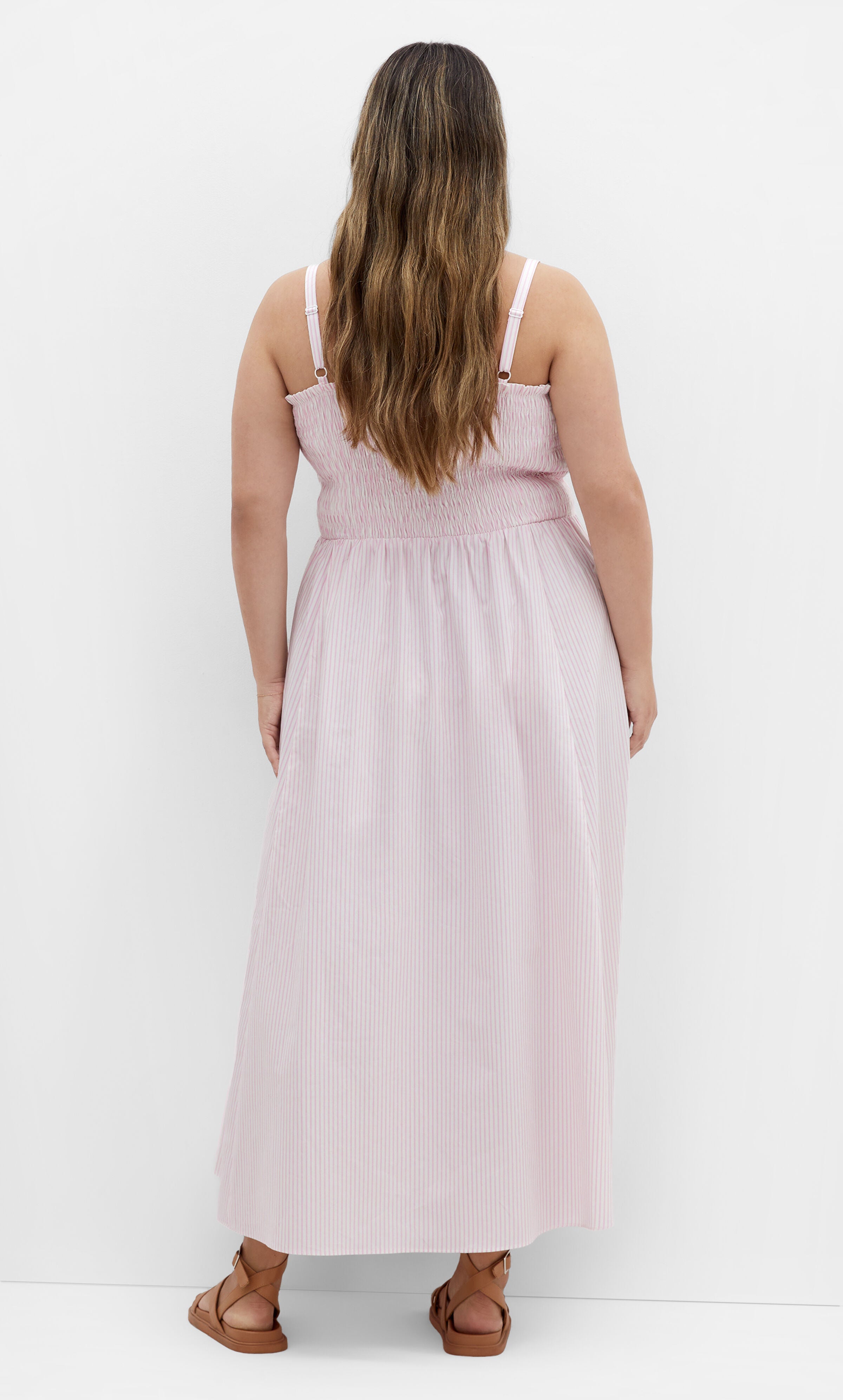 Vacation Maxi Dress - pink stripe, PINK, alternate image number 1