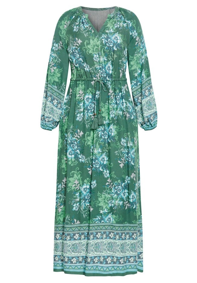 Keepsake Border Maxi Dress, FOLK BORDER, alternate image number 3