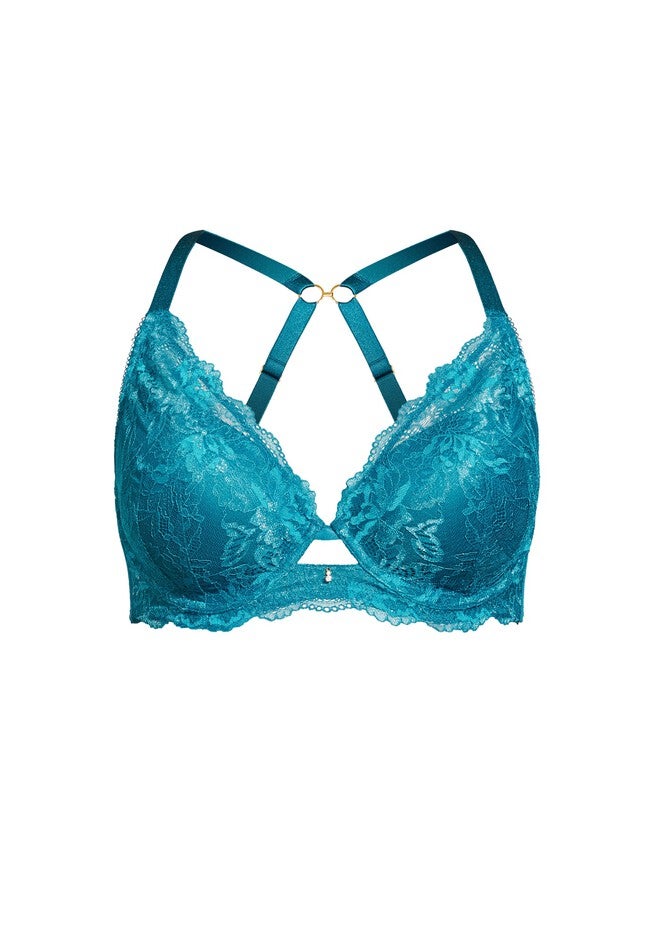 Blythe Plunge Bra - teal, GREEN, alternate image number 2