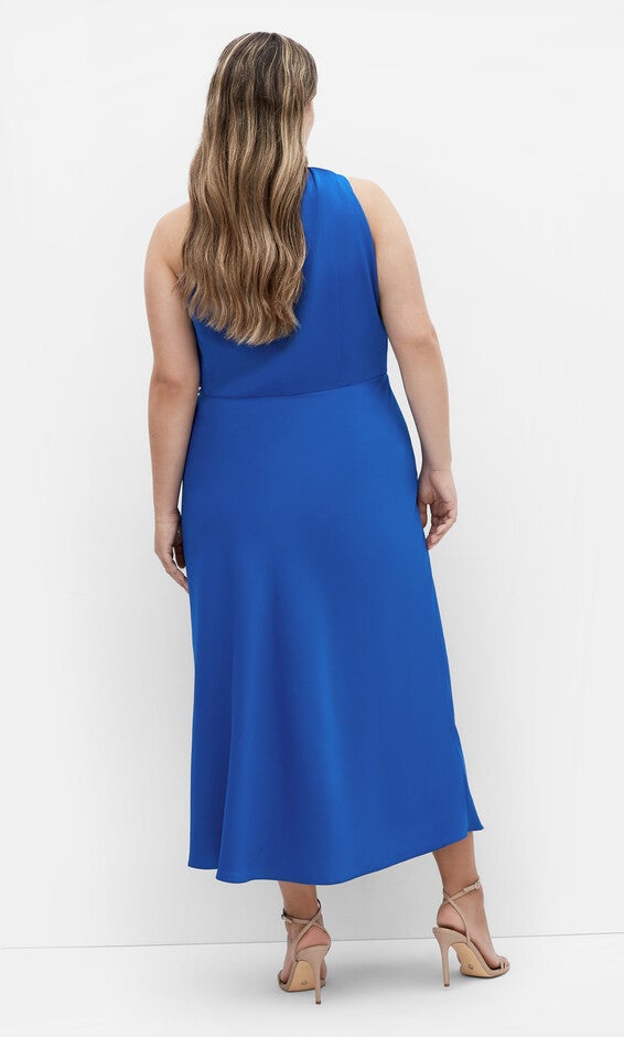 Limelight Halter Dress - cerulean, BLUE, alternate image number null
