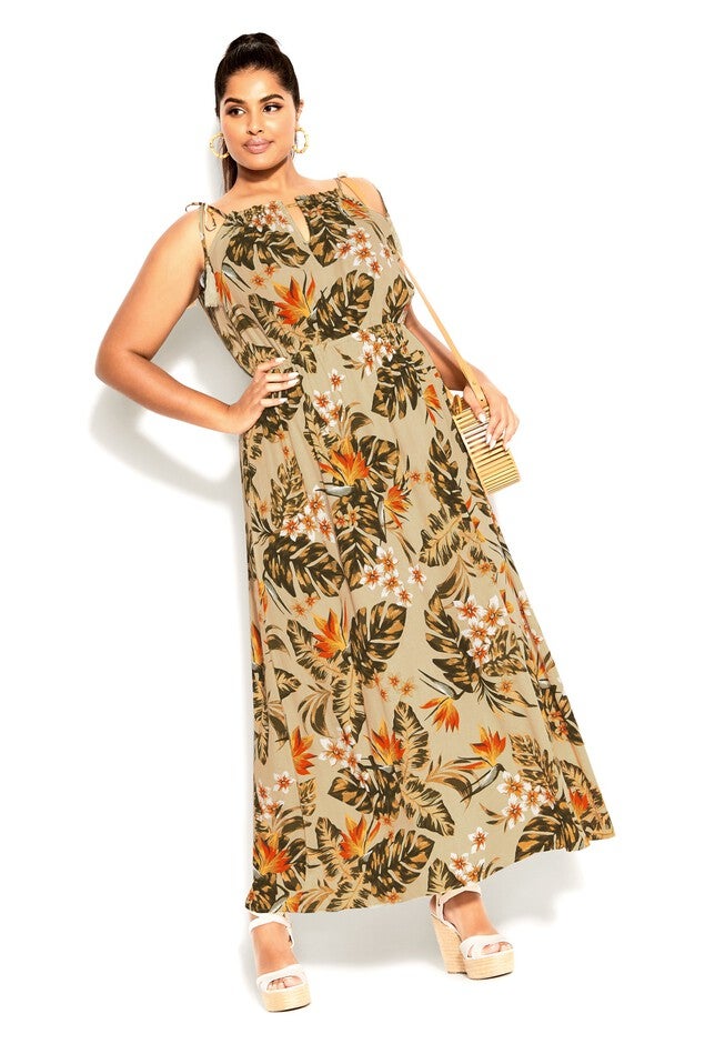 Maui Tassel Maxi Dress - sand, BROWN, on-hover image number null