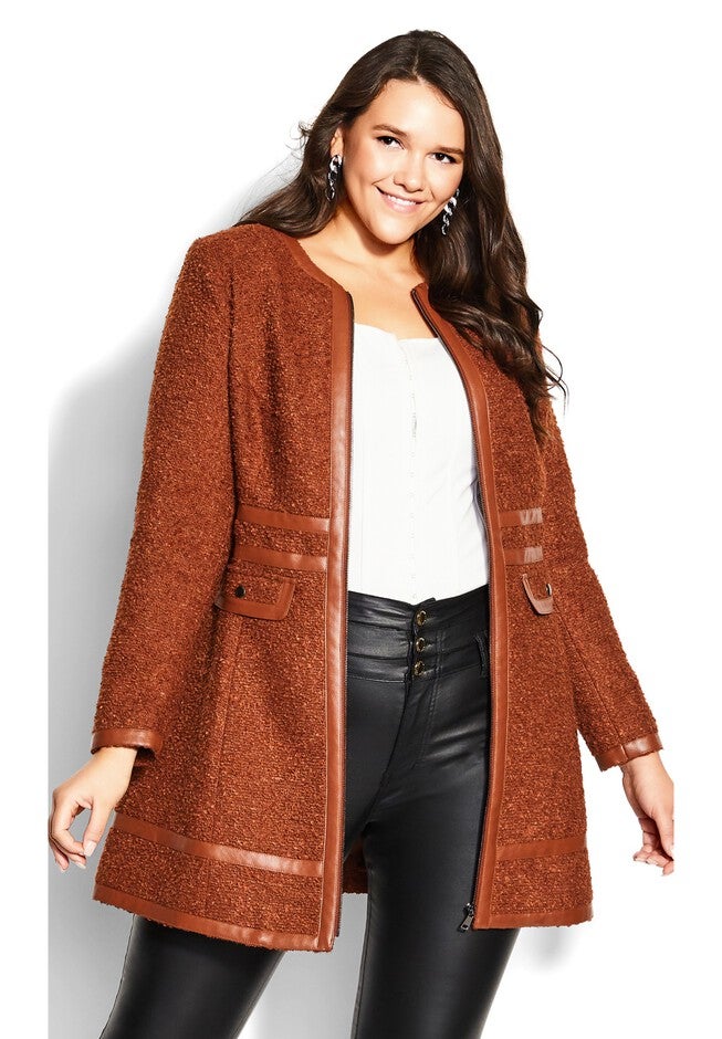 Winter Escape Coat - ginger, ORANGE, alternate image number null