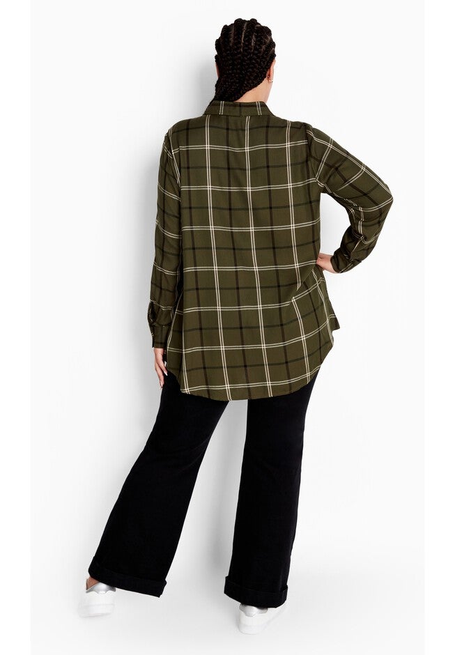 Kylee Check Shirt, KHAKI, alternate image number 5