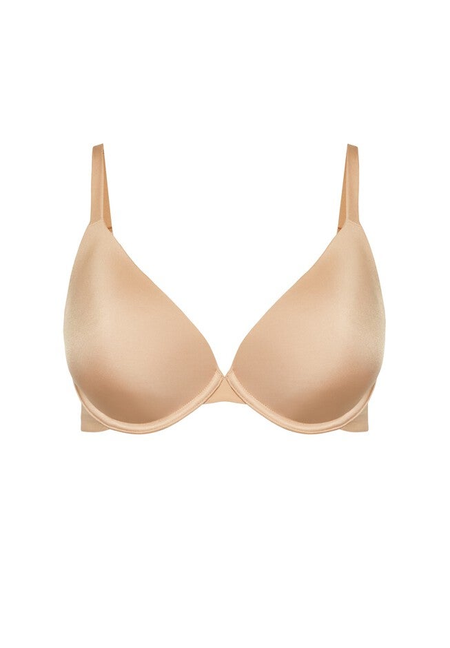 Underwire Basic Plunge Neckline Bra, NUDE, alternate image number 2