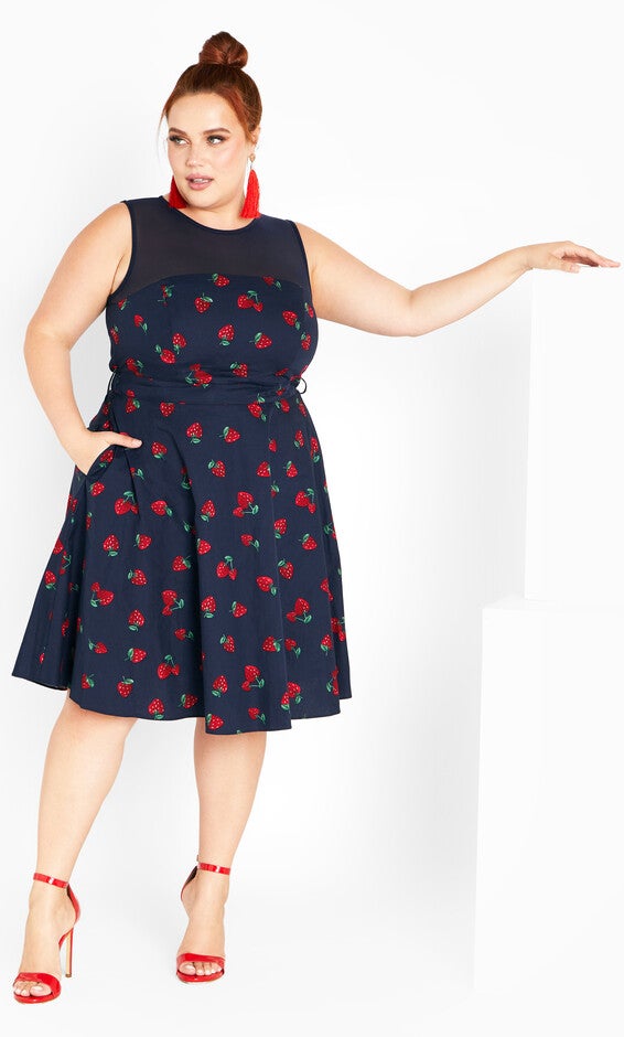 Molly Dress - navy, NAVY, alternate image number null