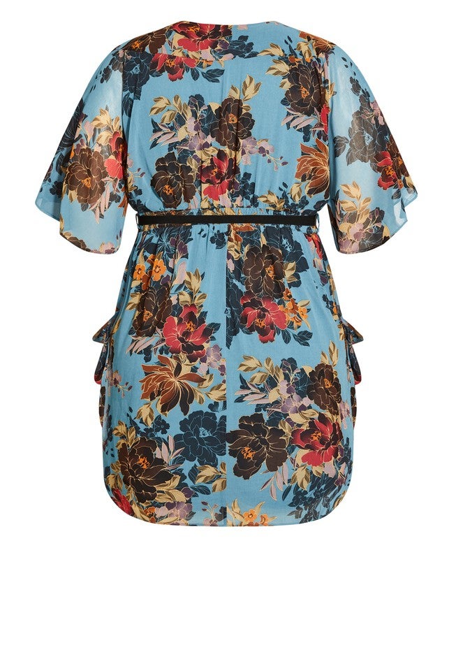 Fate Wrap Dress - blue, BLUE, alternate image number 3