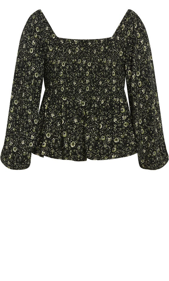 Dahlia Top - olive, GREEN, alternate image number null