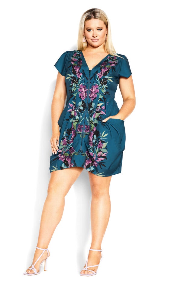 Nadia Zip Tunic - teal, GREEN, hi-res image number 0