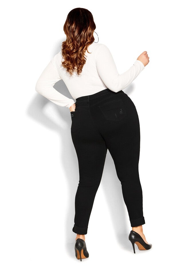 Harley Rebel Skinny Jean - black wash, BLACK, alternate image number 4