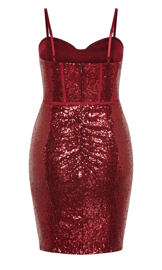 Girly Sequin Dress - ruby, RED, alternate image number null