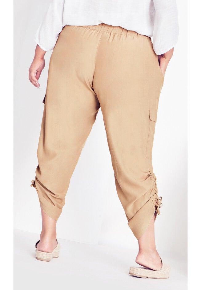Shiloh Ruched Pant, STONE, alternate image number 3