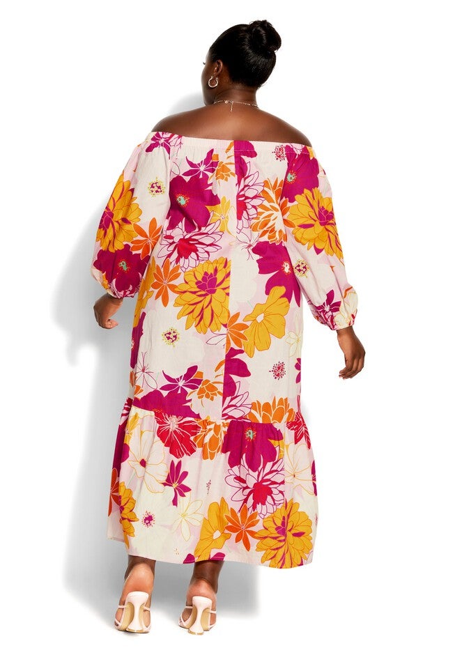 Pretty Pop Dress - pink floral, PINK, on-hover image number null