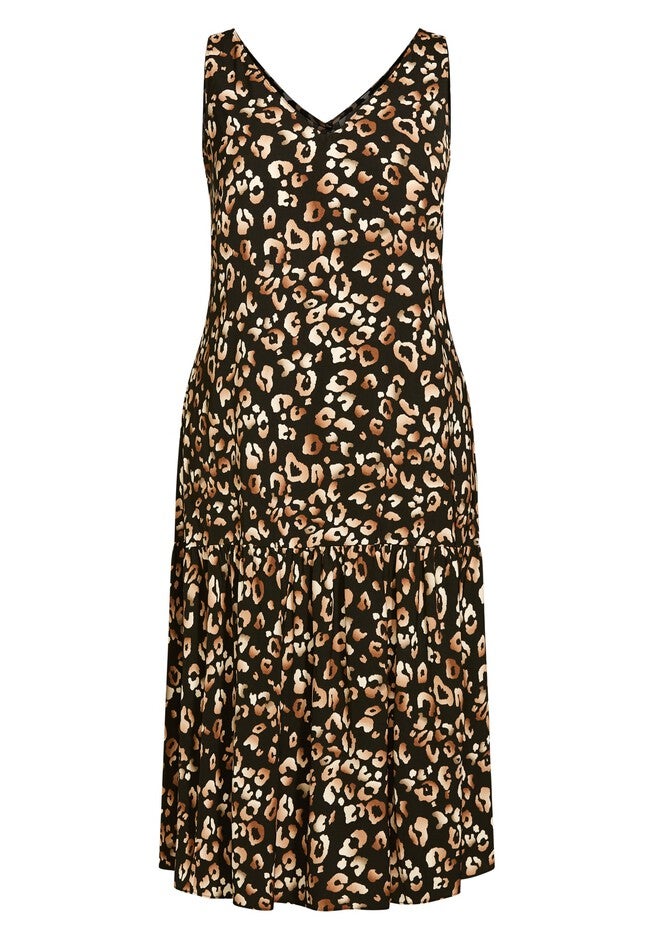 Safari Tier Dress - black, BLACK, alternate image number 2