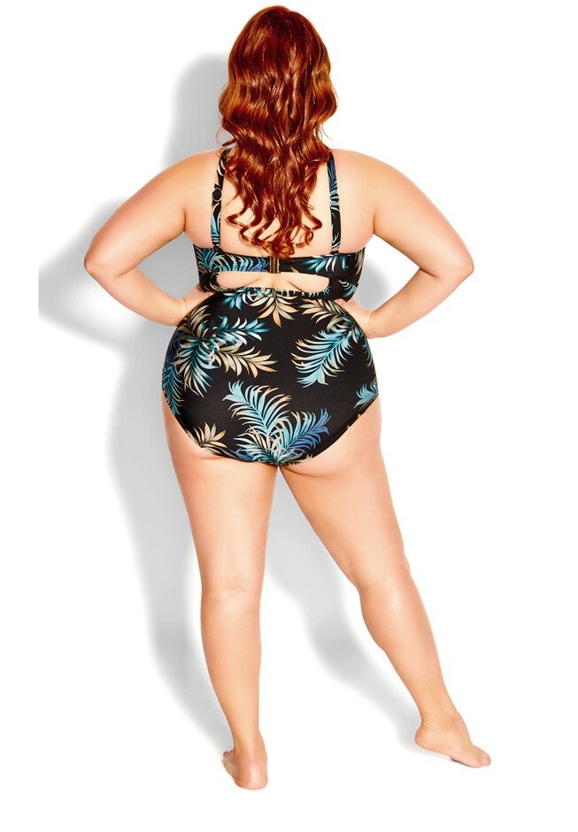 Cancun Underwire Print 1 Piece - black, BLACK, alternate image number null