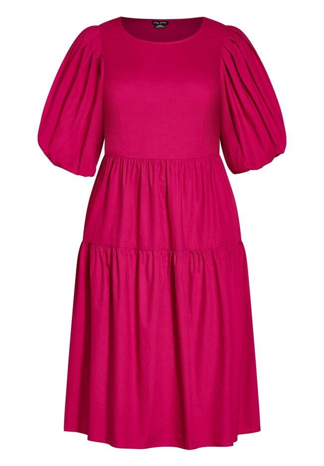 Vienna Dress - pop pink, PINK, alternate image number 2