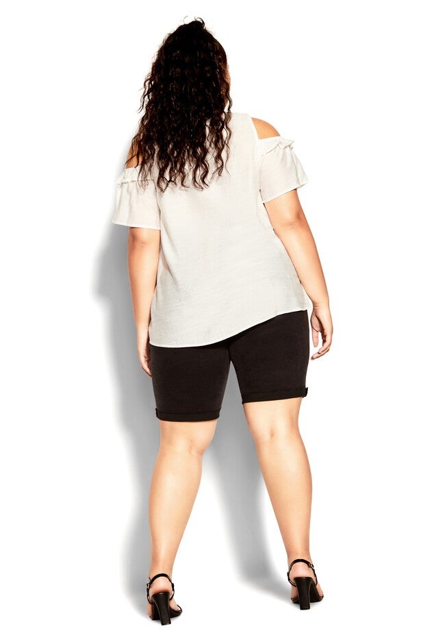 Frilled Top - ivory, WHITE, alternate image number 2